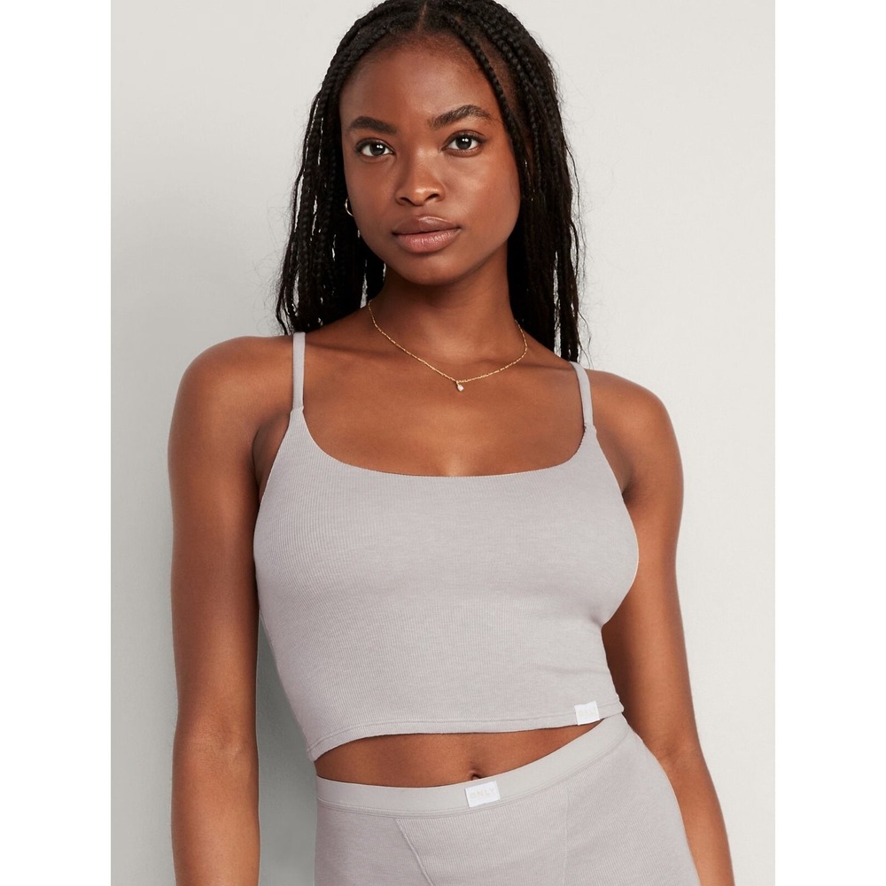 Old‎ Navy Rib-Knit Brami Top - Light Gray - XL (16/18) - #558922